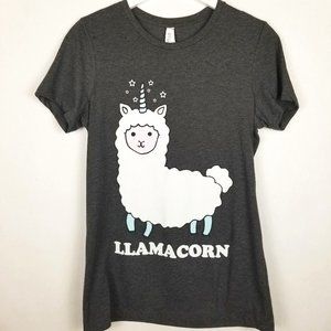 Llamacorn Llama Unicorn Grey T-shirt - XL